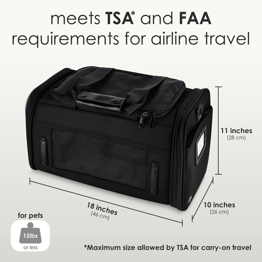 Citrusy TSA pet carrier XS/S plush inner bedding comforts small pets.
