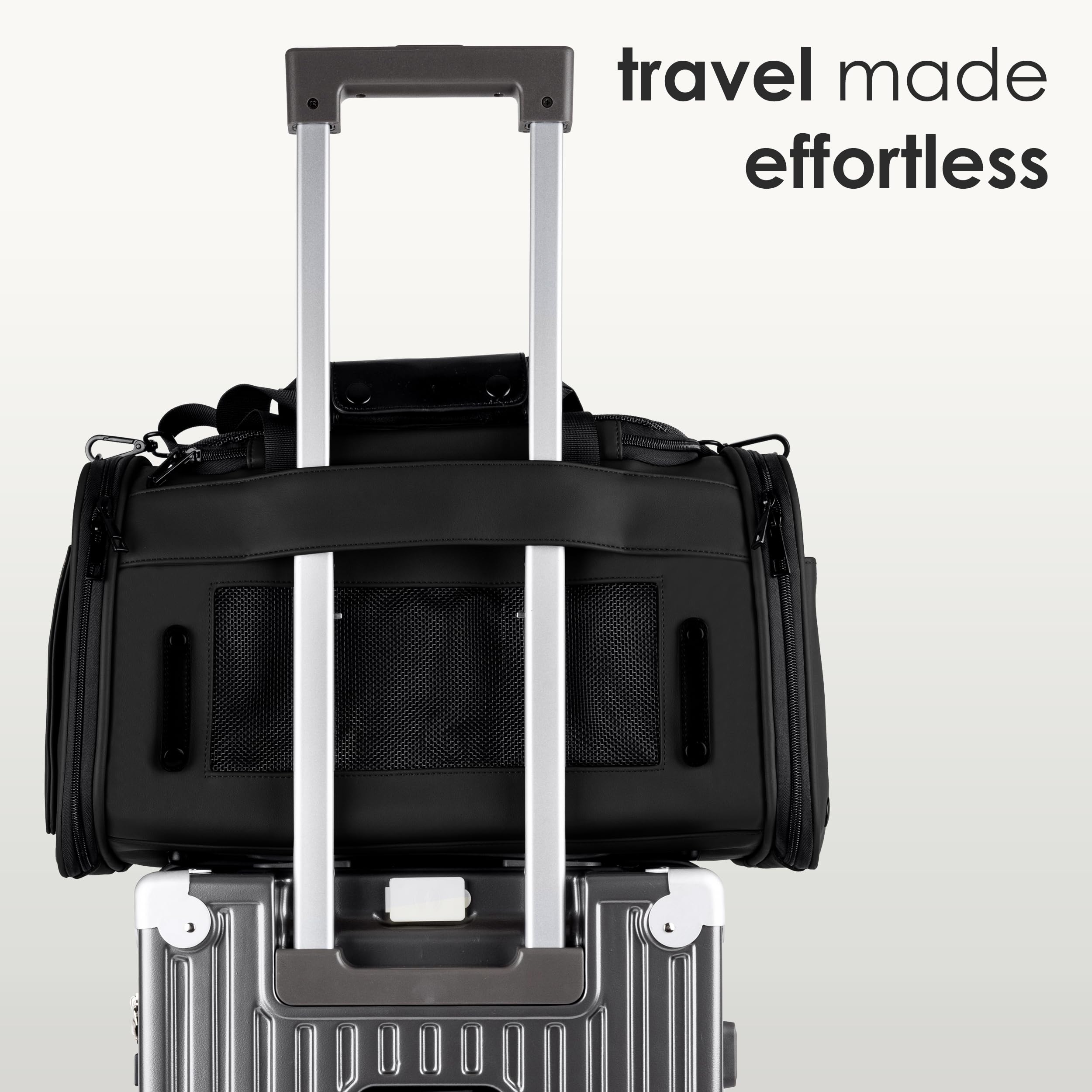 Citrusy TSA pet carrier XS/S reinforced frame supports long trips.
