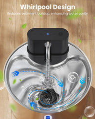 Cityflee cat water fountain 3.5L capacity reduces refills and fits homes.