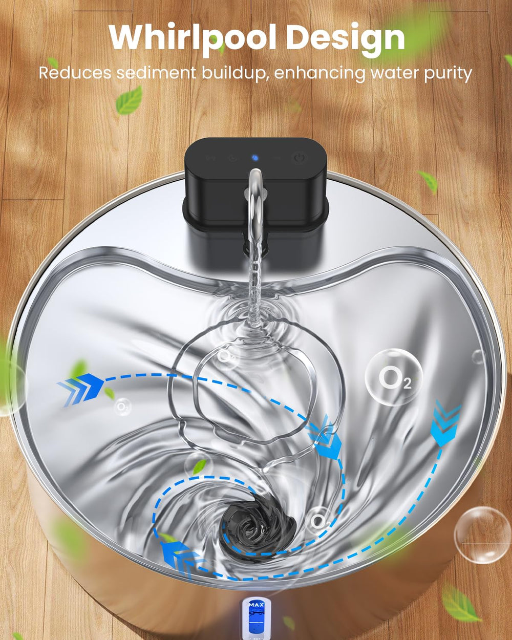 Cityflee five-layer-filter closeup communicates comprehensive debris capture for cleaner drinking water.