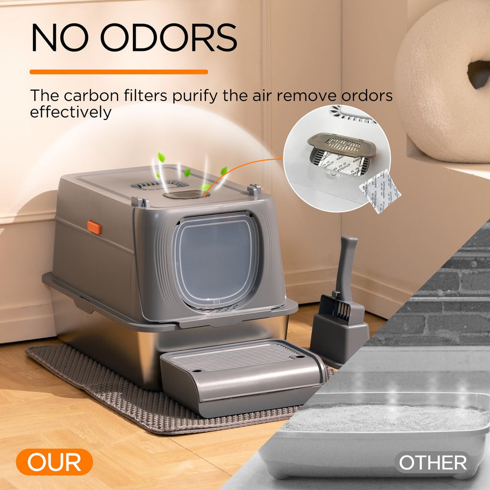 Citylife cat litter box detachable three part design allows flexible setups for different personalities