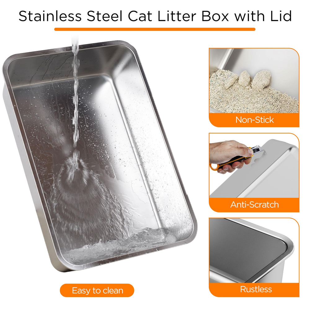 Citylife XL cat litter box front view shows spacious interior for large cats