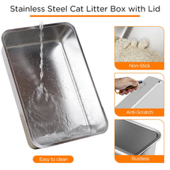 Citylife XL cat litter box front view shows spacious interior for large cats