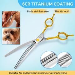 CityWish curved fishbone scissors shape fur for refined contour