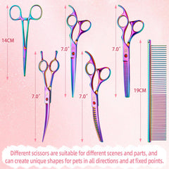 CityWish curved fishbone scissors for textured fur detailing.