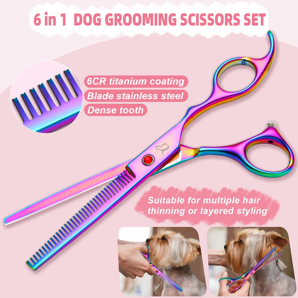 CityWish dog grooming thinning scissors for even coats.