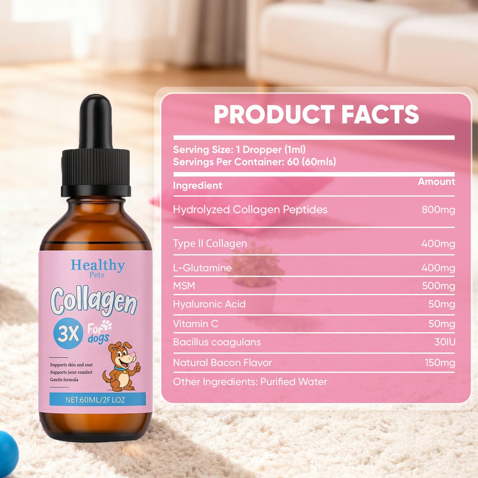 CIVGICY Healthy Petz age friendly bottle shown for pets of all ages