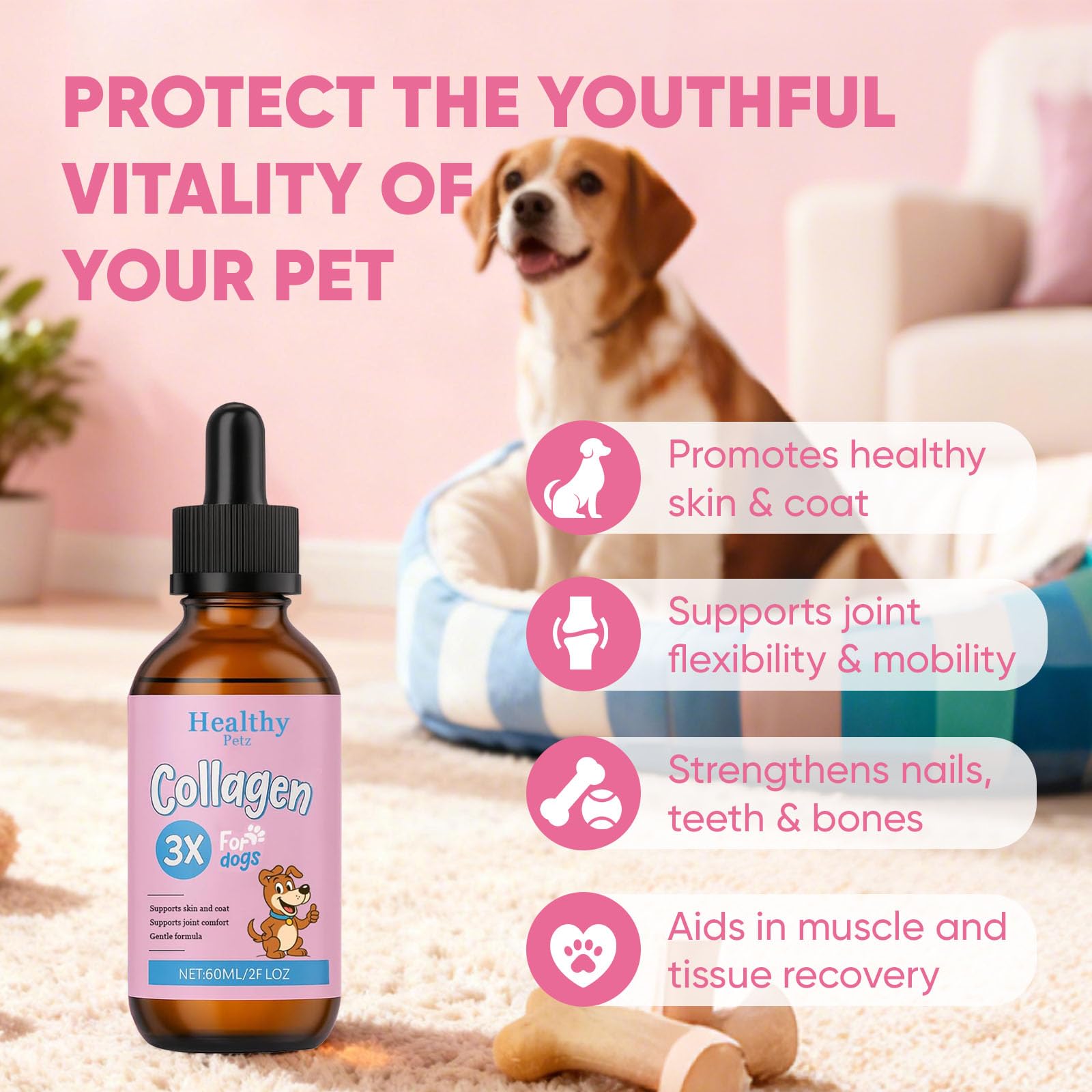 CIVGICY Healthy Petz liquid dispense demonstrates convenient spray for pet meals