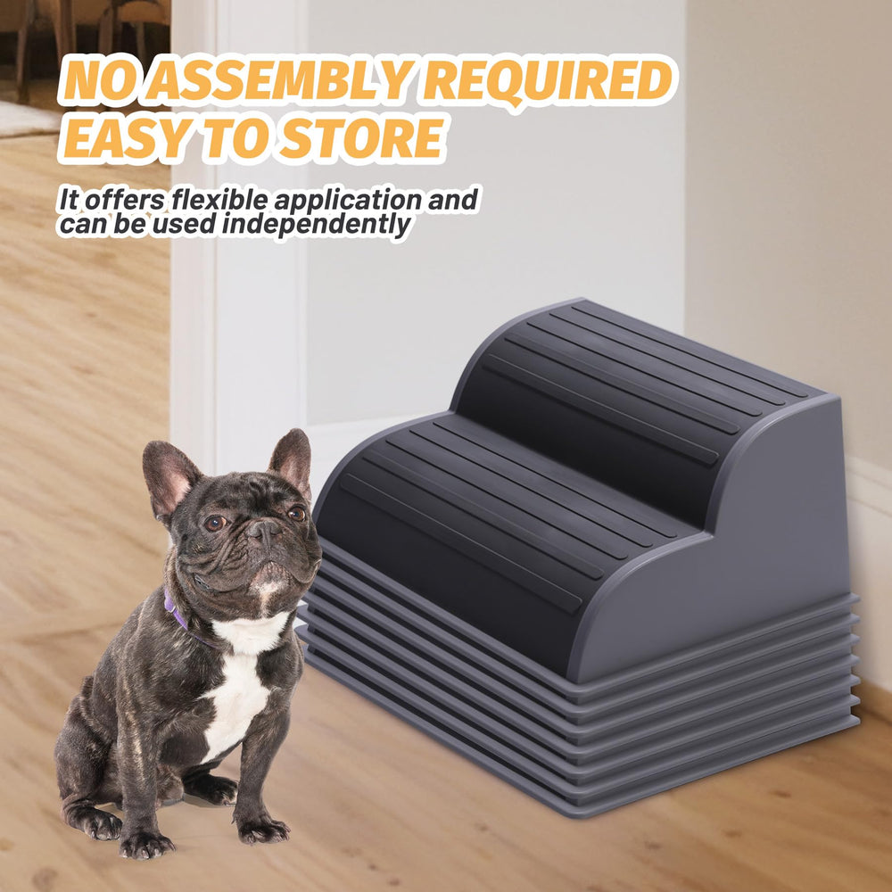 CiWiVOKi 2-Step Modular Dog Ramp is lightweight yet supports up to 100 lbs for aging pets