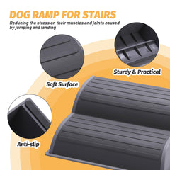 CiWiVOKi 2-Step Modular Dog Ramp textured surface provides non-slip traction on various floors