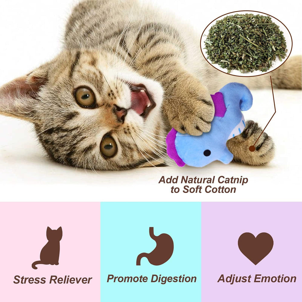 CiyvoLyeen crab catnip toy supports vigorous kicking and cuddly moments.