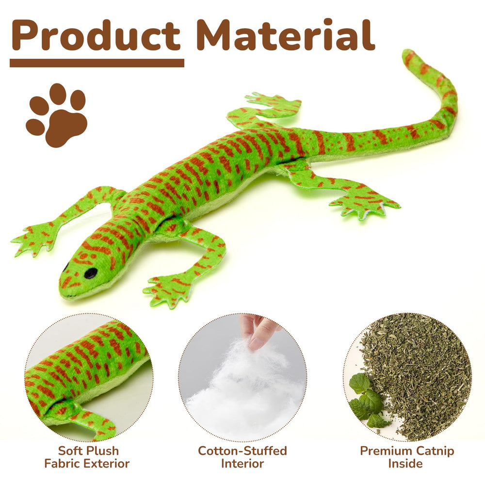 CiyvoLyeen lizard catnip toy purple plush encourages kicking, batting, and interactive engagement.