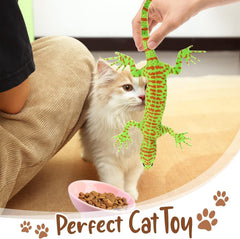 CiyvoLyeen lizard catnip toy yellow plush boosts hunting practice and playtime bonding.