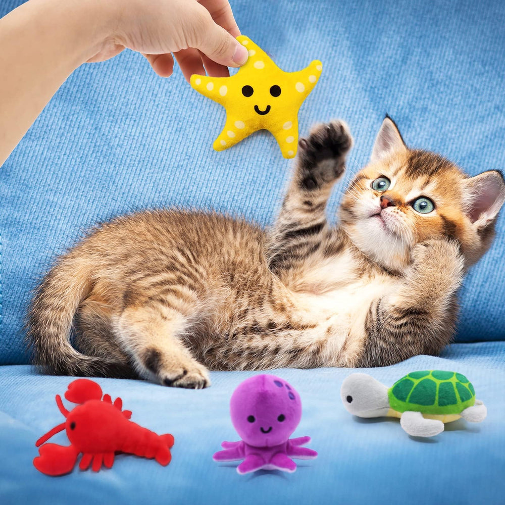 CiyvoLyeen octopus catnip toy invites playful pounces and bonding.