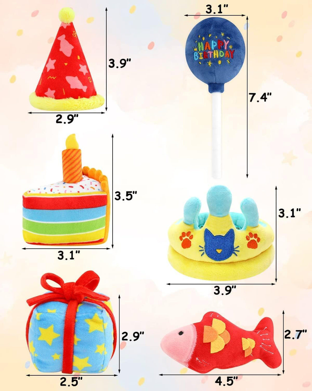 CiyvoLyeen rainbow cake toy—colorful, textured fun aiding exploration and active kitten entertainment.