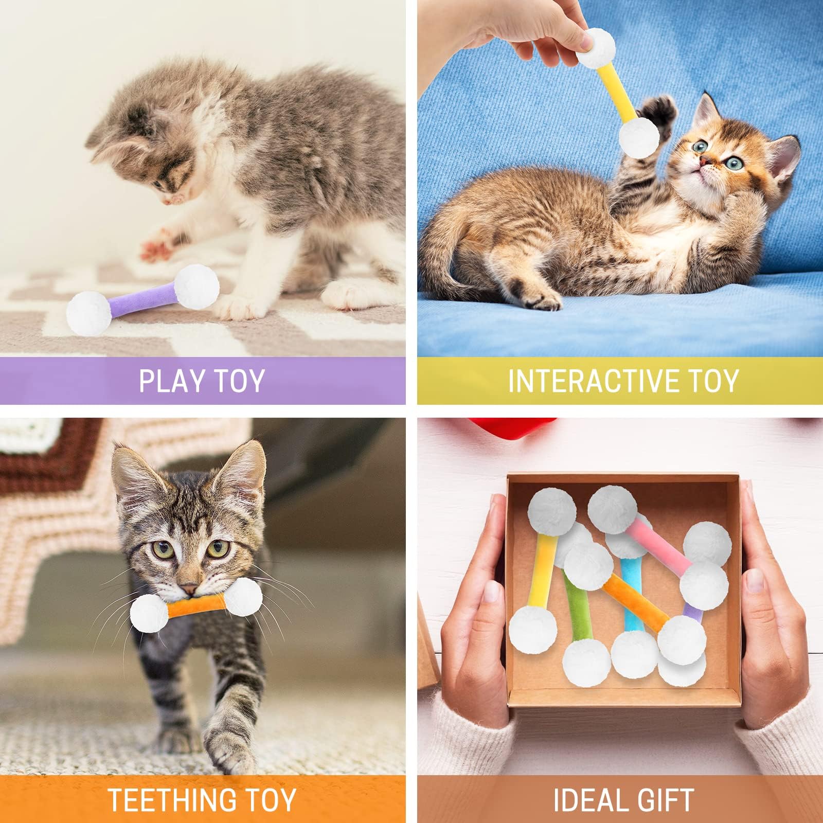 CiyvoLyeen Swabs Catnip Toy durable flannel material supports long play sessions.