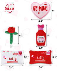CiyvoLyeen Valentine rose toy soft plush with catnip appeal for cats
