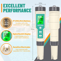 CIZTADA digital salinity tester with ATC maintains accuracy across temperatures.