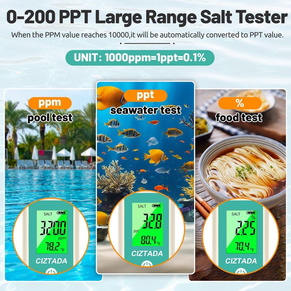 CIZTADA salinity tester aquarium use for seawater monitoring.