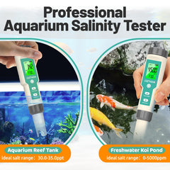 CIZTADA salinity tester multi-parameter reads TDS, EC, and Temperature.