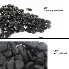 CJGQ black pebbles for aquarium tank create clean liner and easy maintenance.