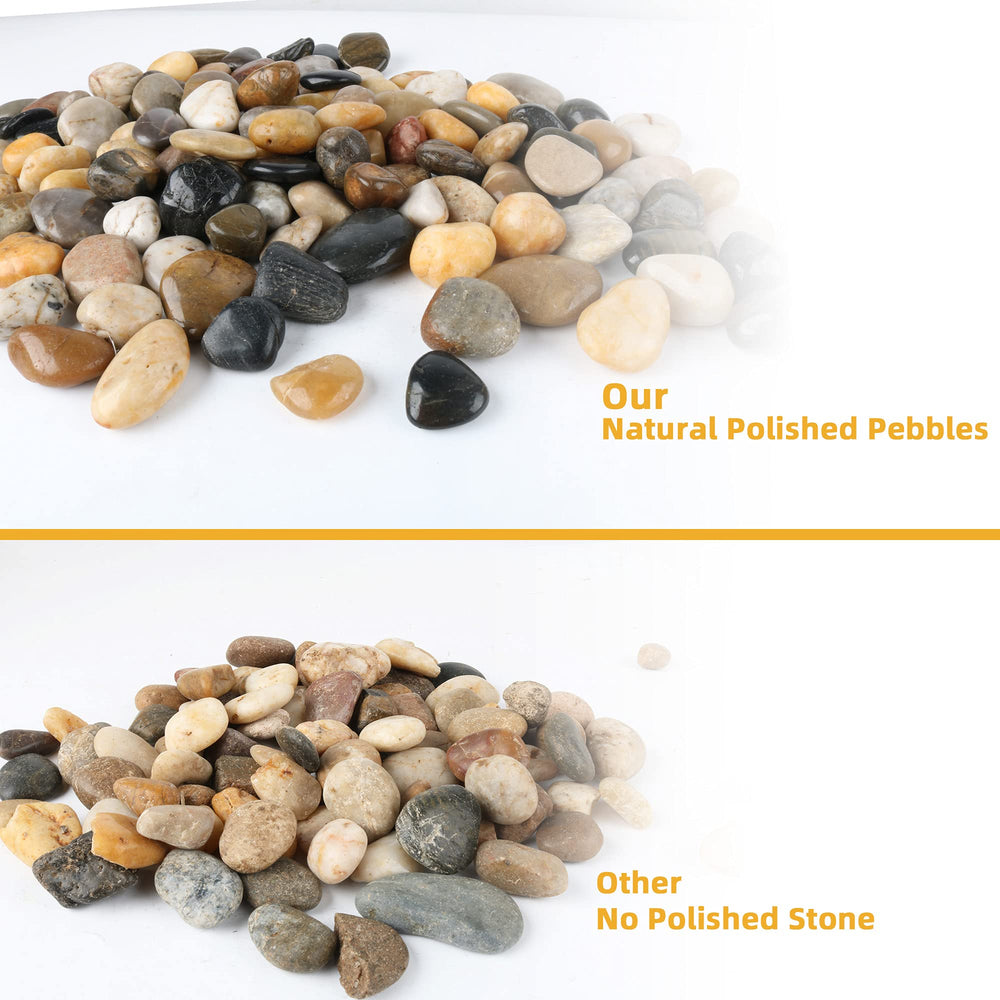 CJGQ river rocks decor garden, enhances beds, walkways, and vase accents.