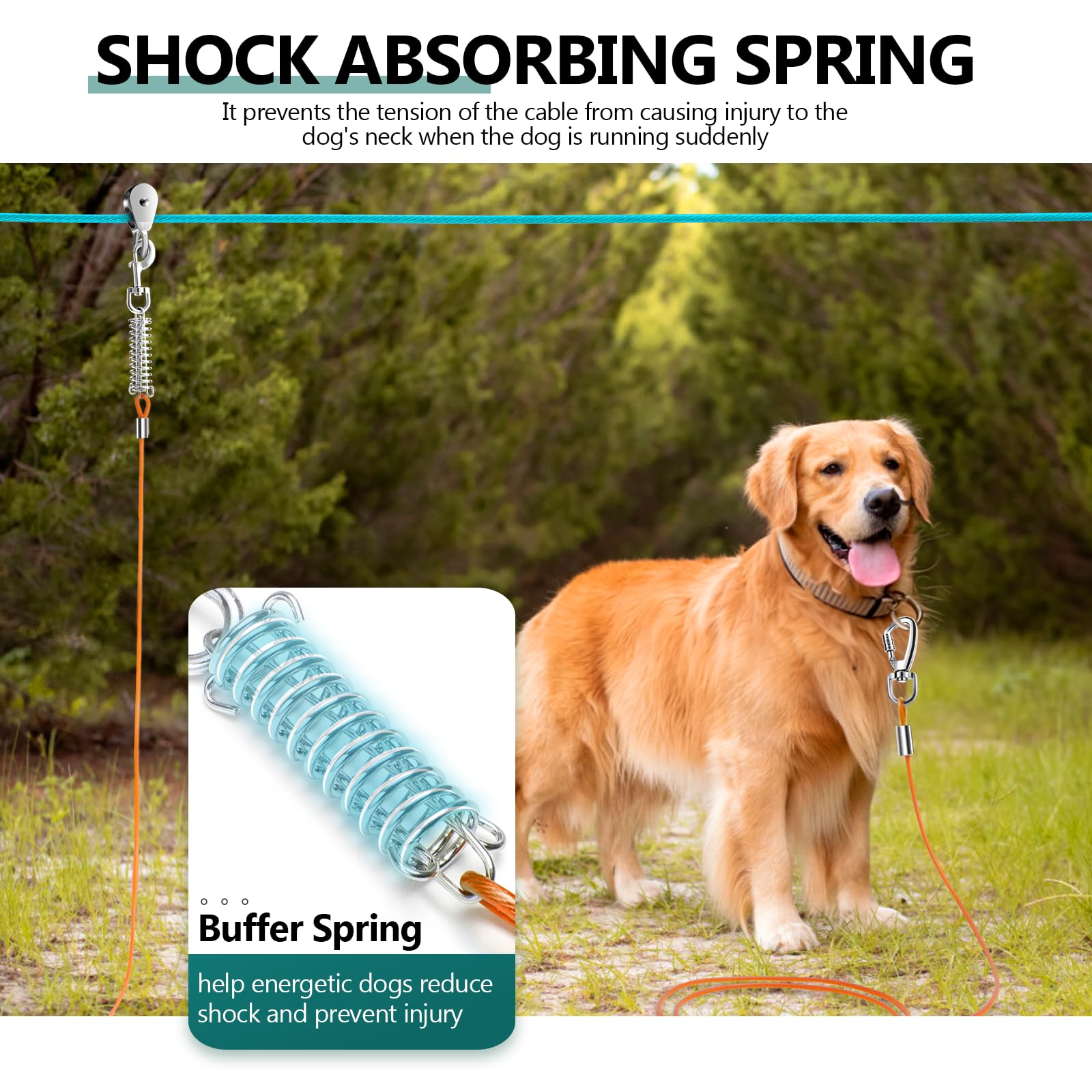 CJYMMFAN 360 degree swivel locking hook prevents tangling and enhances maneuverability during outdoor runs