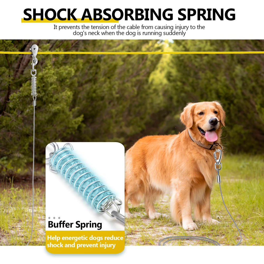 CJYMMFAN safety spring reduces pulling force and helps prevent sudden jerks during walks.