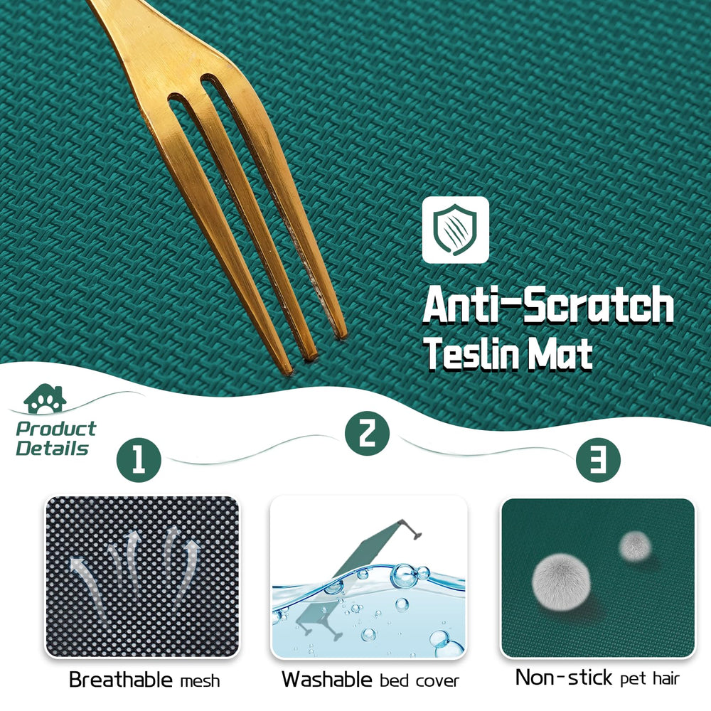 CJYMMFAN chew-proof mesh bed mat stays clean and odor-free.