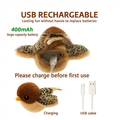 CKFPS Flying Bird Cat Toy chirping sounds provide engaging audio during play sessions.