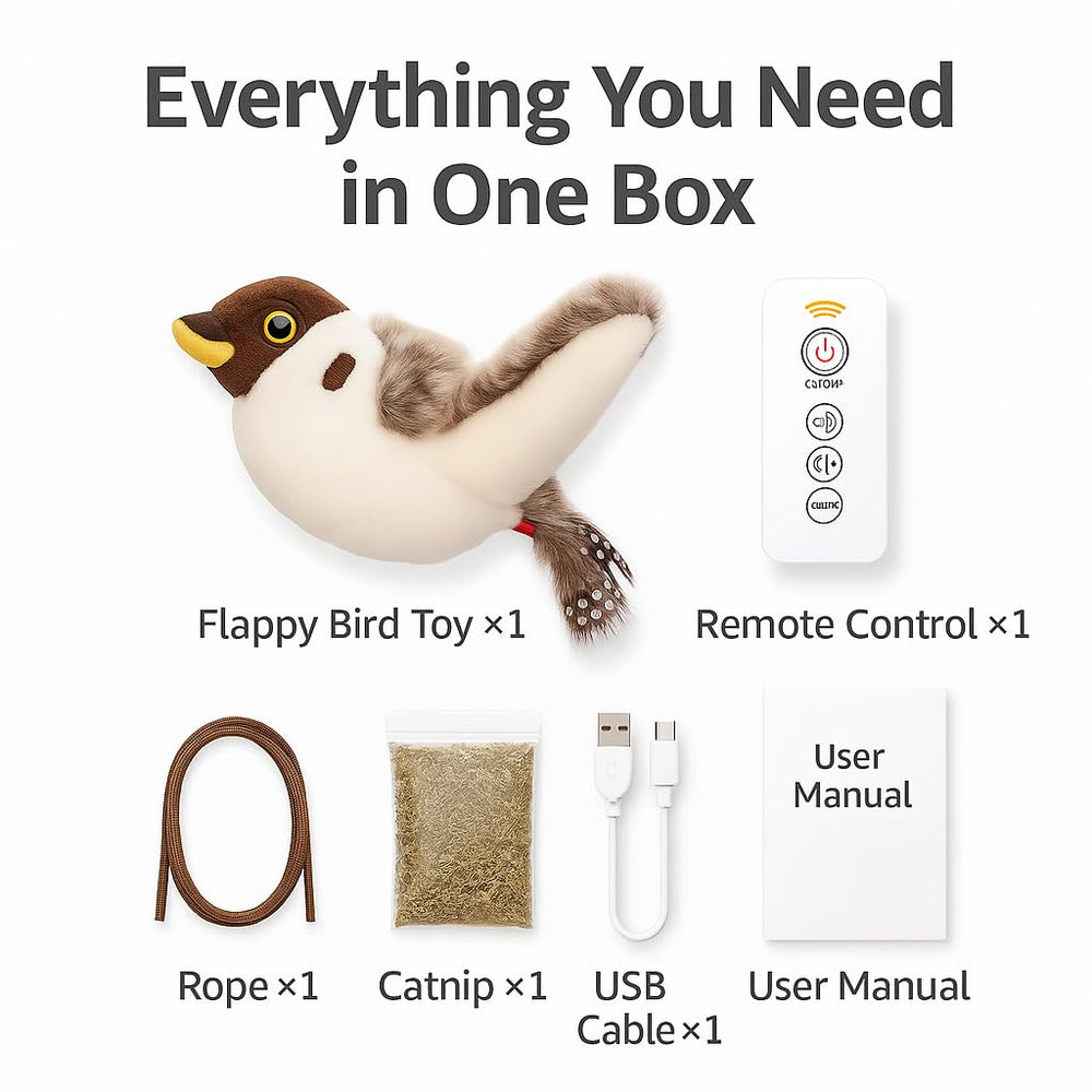 CKFPS Flying Bird Cat Toy indoor-play friendly design supports safe, supervised sessions.