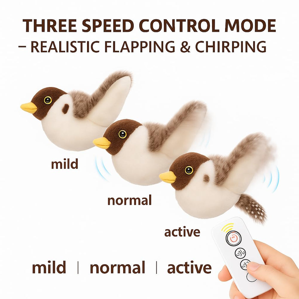 CKFPS Flying Bird Cat Toy motion sensor enables responsive, hands-off engagement.