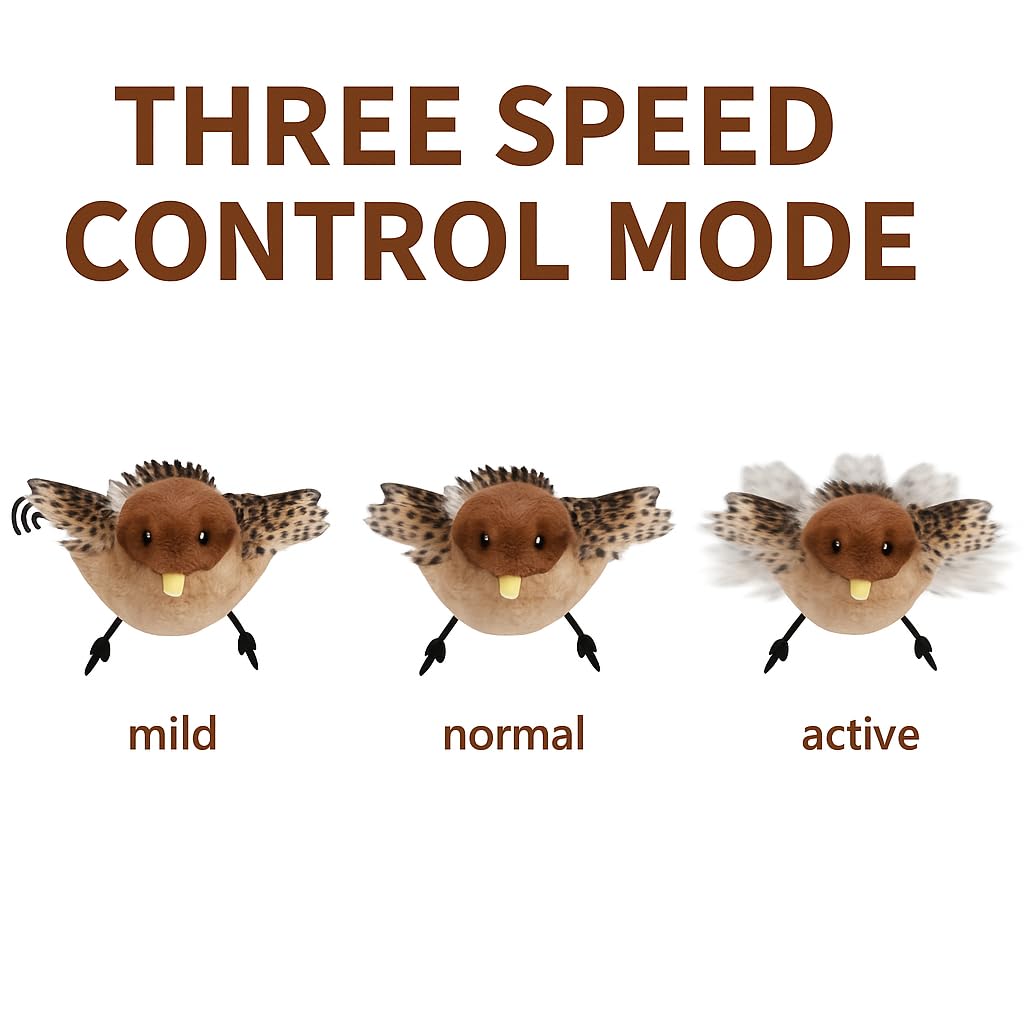 CKFPS Flying Bird Cat Toy USB recharge highlights quick charging and long play time.