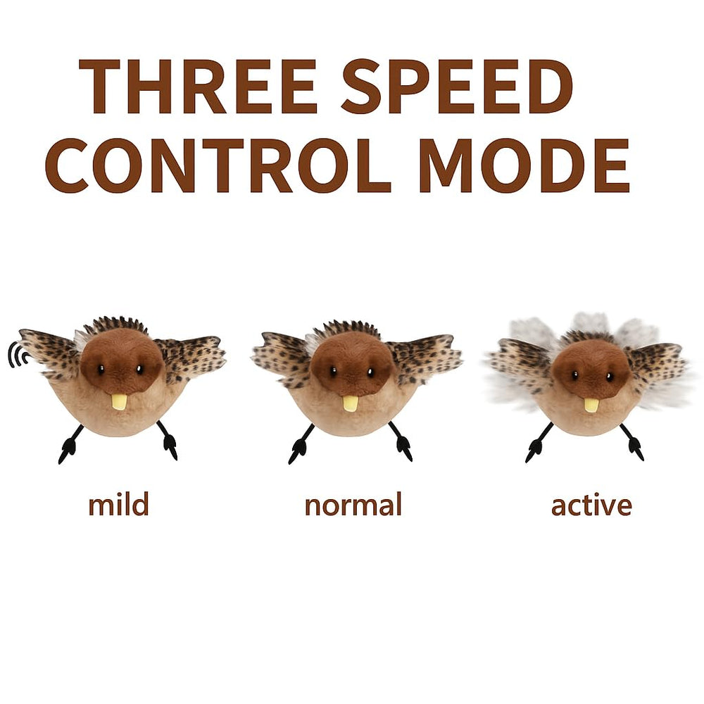 CKFPS Flying Bird Cat Toy USB recharge highlights quick charging and long play time.
