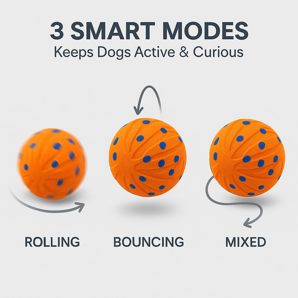 CKFPS interactive dog ball bouncing mode ideal for outdoor play and exercise