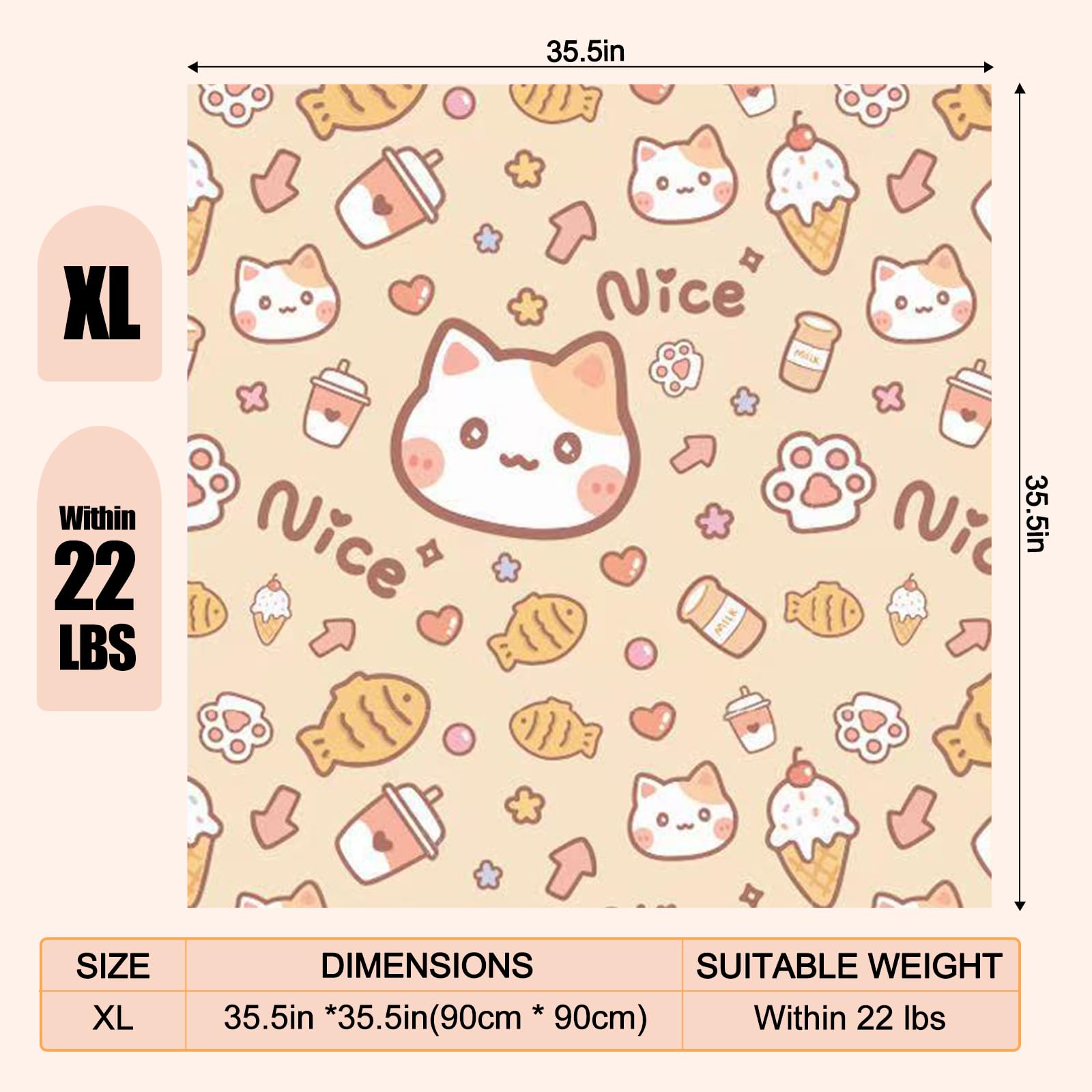 CKNCY 35.5in cat wrap folded easily for versatile wraps.