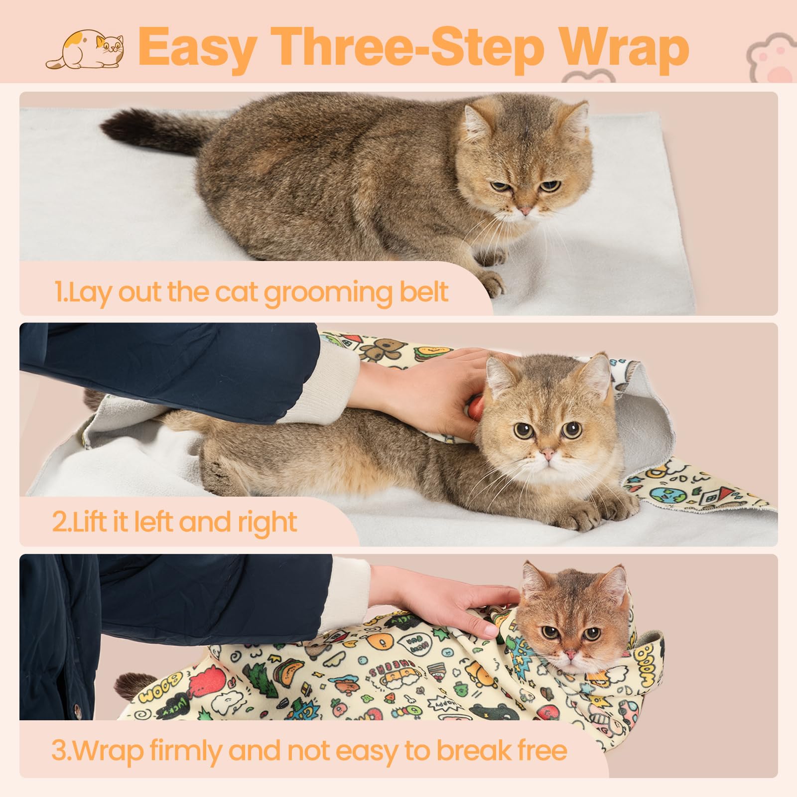 CKNCY 35.5in cat wrap is machine washable for easy care.