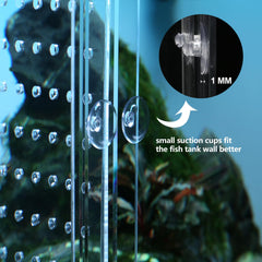 CLarellara acrylic divider close-up reveals high transparency for unobtrusive viewing.