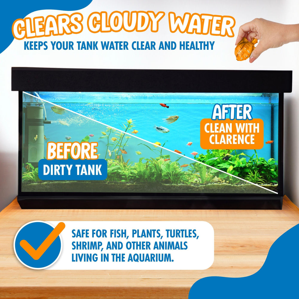 Clarence the Clarifier helps control phosphate levels for stable tank conditions.
