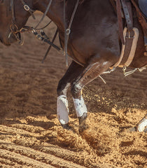 Classic Equine AirWave splint boot front white show-ready boot for training and competition protection