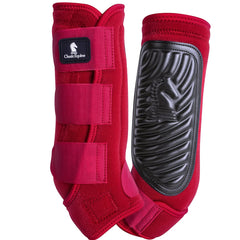 Classic Equine ClassicFit Rear Boot Crimson side view showing lower limb support