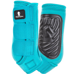 Classic Equine ClassicFit Sling Boot front in aqua provides secure protection during training and turnout