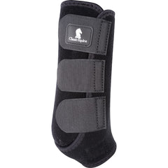 Classic Equine ClassicFit sling boot front view for black small shows secure fit and splint protection