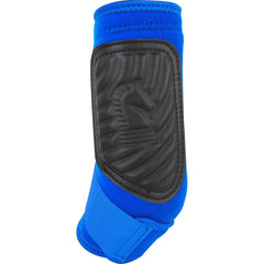 Classic Equine ClassicFit sling boot front blue highlights quick application for trainers on busy ride days.