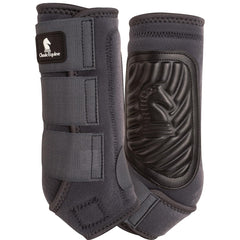 Classic Equine ClassicFit Sling Boots front view in charcoal for enhanced leg protection.
