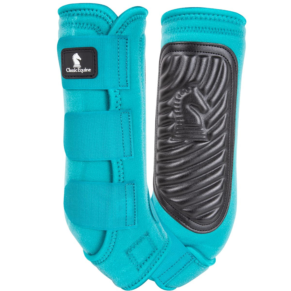 Classic Equine ClassicFit Sling Boots hind aqua large protect hind legs during training with easy application