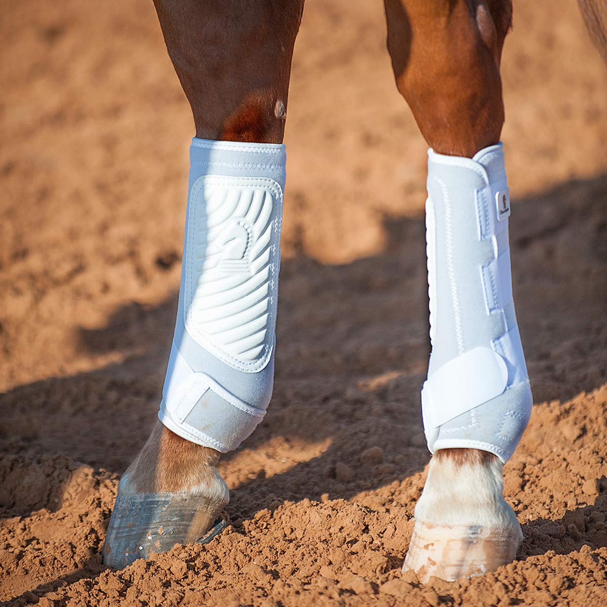 Classic Equine ClassicFit Sling Boots hind white strap-application for quick use