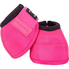 Classic Equine Dynohyde No-Turn Bell Boot hotpink closeup shows durable protection