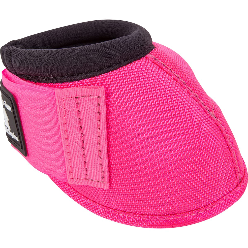 Classic Equine Dynohyde No-Turn Bell Boot hotpink side view highlights water-repellent, stain-resistant design