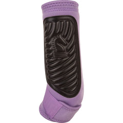 Classic Equine Fit Lavender hind splint boots close-up highlights suspensory sling alignment benefit